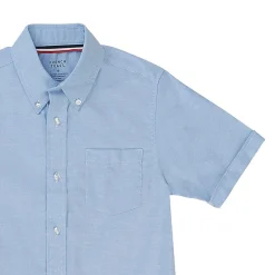 French Toast Little & Big Kid Boys Wrinkle Resistant Button Down Collar Short Sleeve Dress Shirt