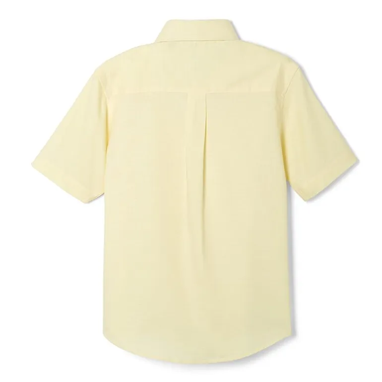 French Toast Little & Big Kid Boys Wrinkle Resistant Button Down Collar Short Sleeve Dress Shirt