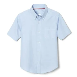 French Toast Little & Big Kid Boys Wrinkle Resistant Button Down Collar Short Sleeve Dress Shirt
