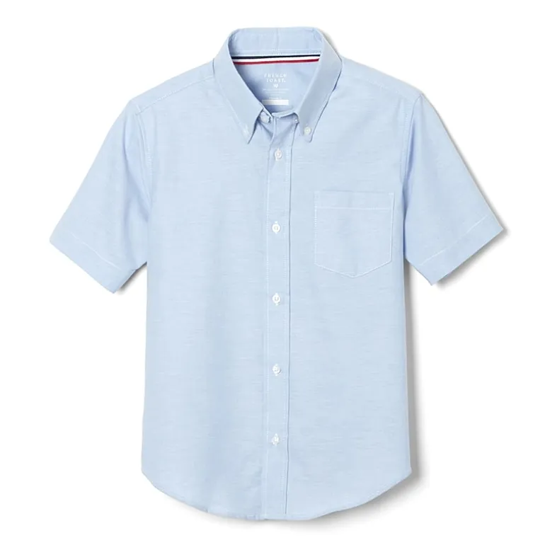French Toast Little & Big Kid Boys Wrinkle Resistant Button Down Collar Short Sleeve Dress Shirt
