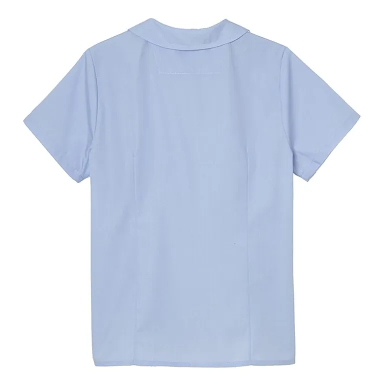 French Toast Little & Big Kid Girls Short Sleeve Fitted Regular Fit Button-Down Shirt