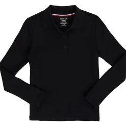 French Toast Little & Big Kid Girls Long Sleeve Regular Fit Polo Shirt