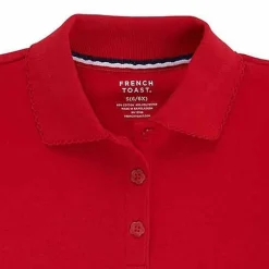 French Toast Little & Big Kid Girls Long Sleeve Regular Fit Polo Shirt
