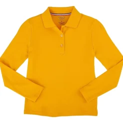 French Toast Little & Big Kid Girls Long Sleeve Regular Fit Polo Shirt