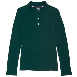 French Toast Little & Big Kid Girls Long Sleeve Regular Fit Polo Shirt