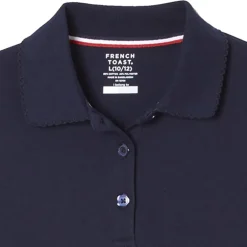 French Toast Little & Big Kid Girls Long Sleeve Regular Fit Polo Shirt