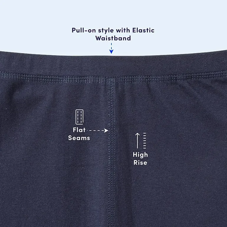 French Toast Little & Big Kid Girls Easy-on + Easy-off Sensory Friendly High Rise Full Length Leggings