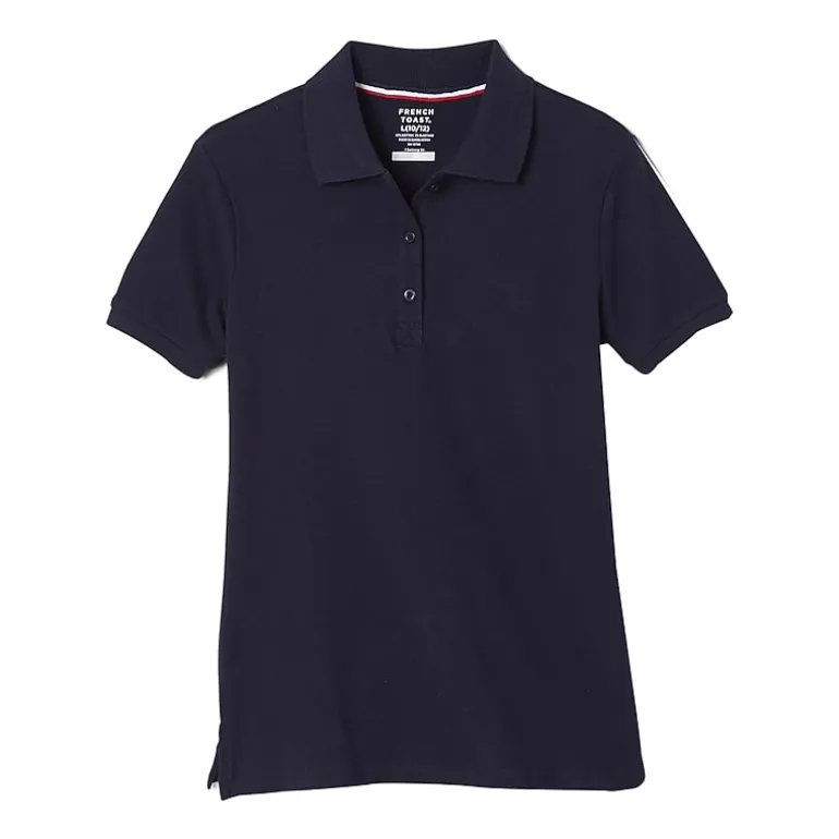 French Toast Little & Big Kid Girls Short Sleeve Regular Fit Polo Shirt