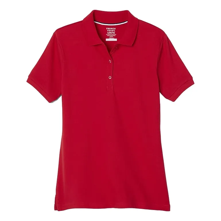 French Toast Little & Big Kid Girls Short Sleeve Regular Fit Polo Shirt