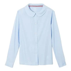 French Toast Little & Big Kid Girls Long Sleeve Fitted Regular Fit Button-Down Shirt