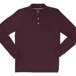 French Toast Toddler Boys Long Sleeve Boxy Fit Polo Shirt