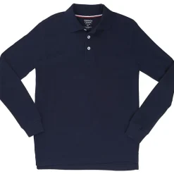 French Toast Toddler Boys Long Sleeve Boxy Fit Polo Shirt