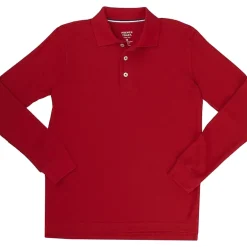 French Toast Toddler Boys Long Sleeve Boxy Fit Polo Shirt