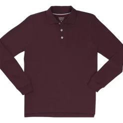 French Toast Toddler Boys Long Sleeve Boxy Fit Polo Shirt