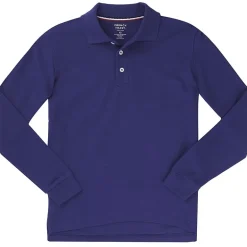 French Toast Toddler Boys Long Sleeve Boxy Fit Polo Shirt