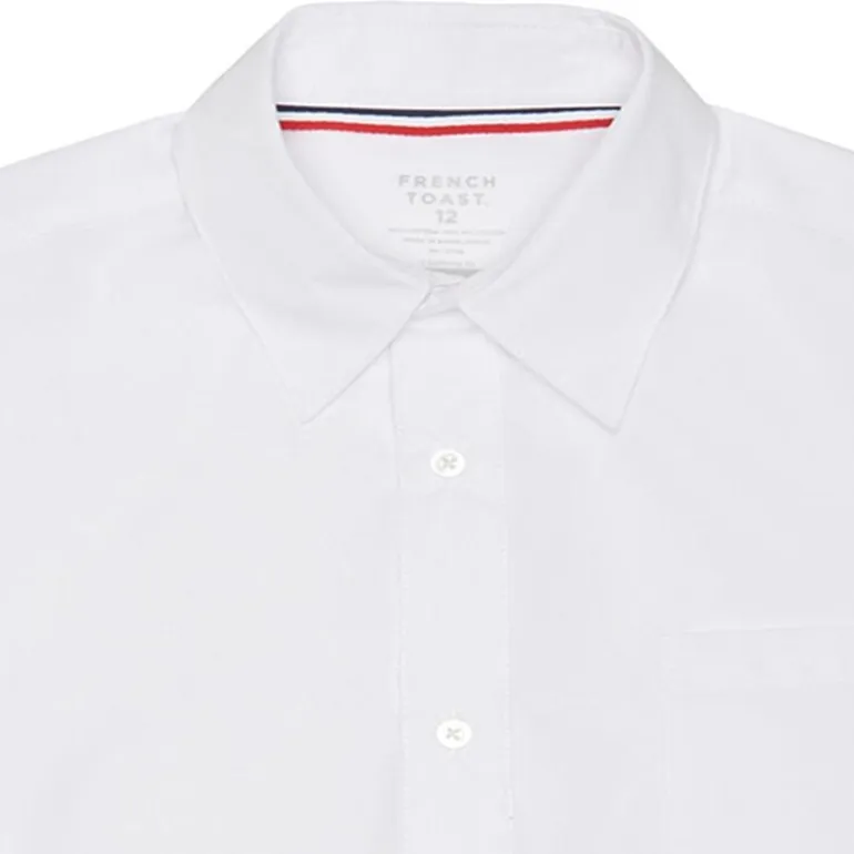 French Toast Toddler Boys Wrinkle Resistant Point Collar Short Sleeve Dress Shirt