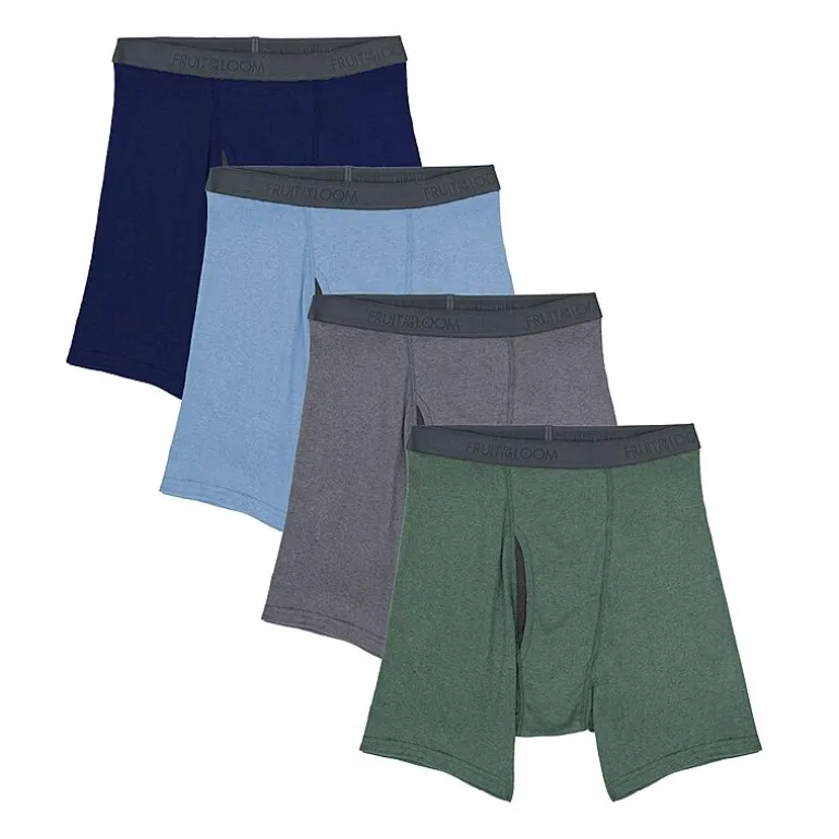 Fruit of the Loom Cool Zone Fly Mens 4 Pack Boxer Briefs Jc4bl7c