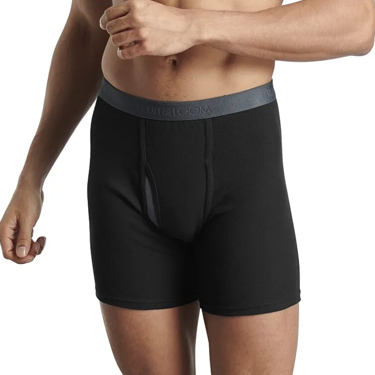 Fruit of the Loom Cool Zone Fly Mens 4 Pack Boxer Briefs Jc4bl7c
