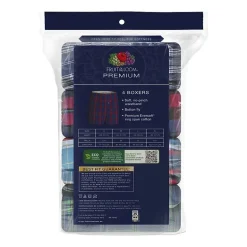 Fruit of the Loom Premium Cotton Mens 4 Pack Boxers Jc4p591