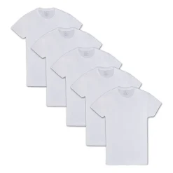 Fruit of the Loom Premium Mens 5 Pack Short Sleeve Crew Neck MOISTURE_WICKING T-Shirt