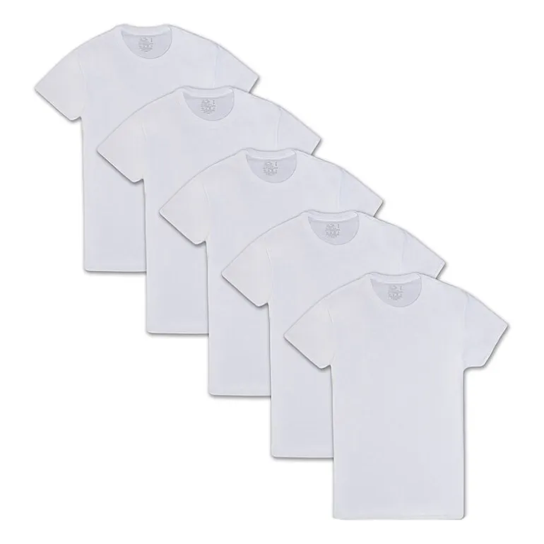 Fruit of the Loom Premium Mens 5 Pack Short Sleeve Crew Neck MOISTURE_WICKING T-Shirt