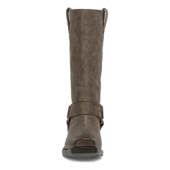 Frye and Co. Womens Lorrie Stacked Heel Motorcycle Boots