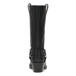 Frye and Co. Womens Lorrie Stacked Heel Motorcycle Boots