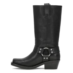 Frye and Co. Womens Lorrie Stacked Heel Motorcycle Boots