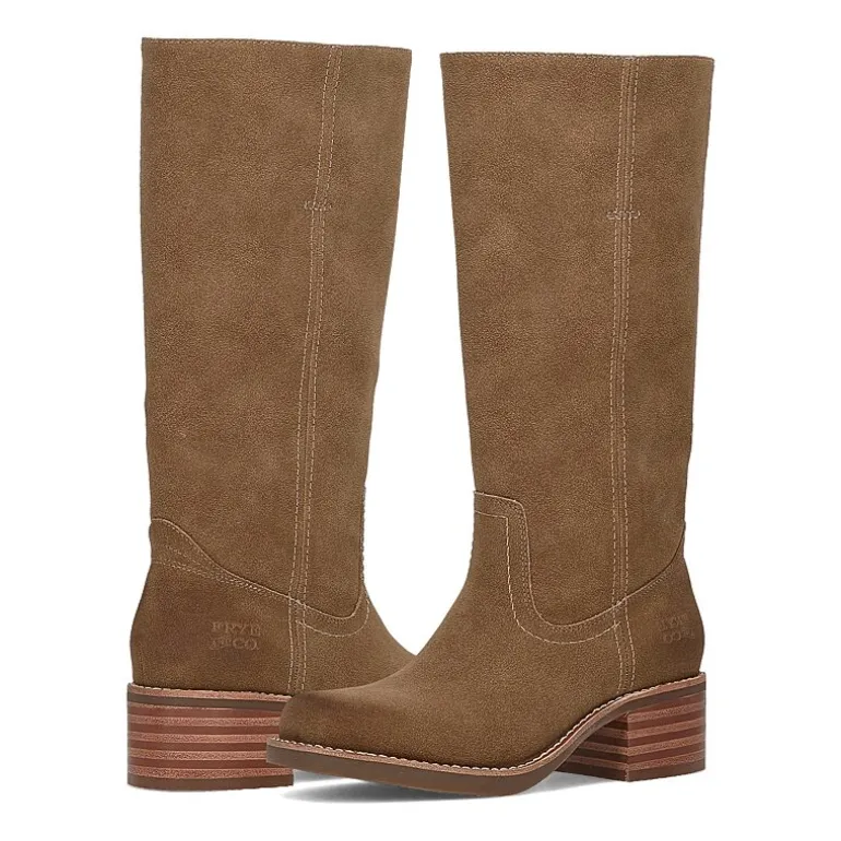 Frye and Co. Womens Miranda Stacked Heel Riding Boots