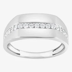 (F,Si2) Mens 1/2 CT. T.W. Lab Grown White Diamond Sterling Silver Fashion Ring