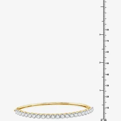 (F, Si1-Si2) Womens 5 CT. T.W. Lab Grown White Diamond Sterling Silver Round Bangle Bracelet