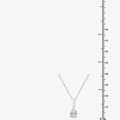 ( F/SI1-SI2 ) Womens 1 CT. T.W. Lab-Grown White Diamond 10K Gold Pear 18 Inch Pendant Necklace