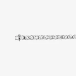 (F / Si2) Womens 15 Ct. T.W. Lab Grown White Diamond 10K Gold 7.25 Inch Tennis Bracelet