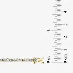 (F / Si2) Womens 10 CT. T.W. Lab-Grown White Diamond 10K Gold 18 Inch Tennis Necklace