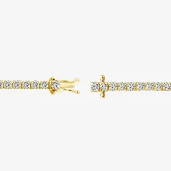 (F / Si2) Womens 10 CT. T.W. Lab-Grown White Diamond 10K Gold 18 Inch Tennis Necklace