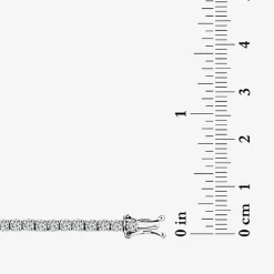 (F / Si2) Womens 10 CT. T.W. Lab-Grown White Diamond 10K Gold 18 Inch Tennis Necklace