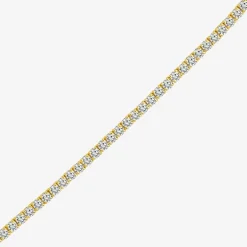 (F / Si2) Womens 10 CT. T.W. Lab-Grown White Diamond 10K Gold 18 Inch Tennis Necklace