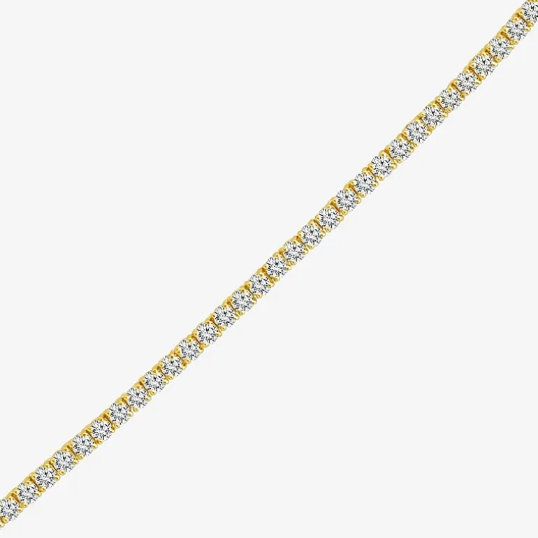 (F / Si2) Womens 10 CT. T.W. Lab-Grown White Diamond 10K Gold 18 Inch Tennis Necklace