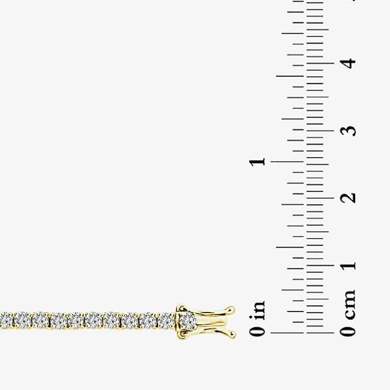 (F / Si2) Womens 10 CT. T.W. Lab-Grown White Diamond 10K Gold 18 Inch Tennis Necklace
