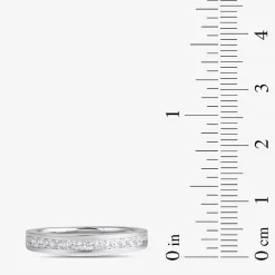 (F / Si2) Womens 1/2 CT. T.W. Lab Grown White Diamond 10K Gold Anniversary Band