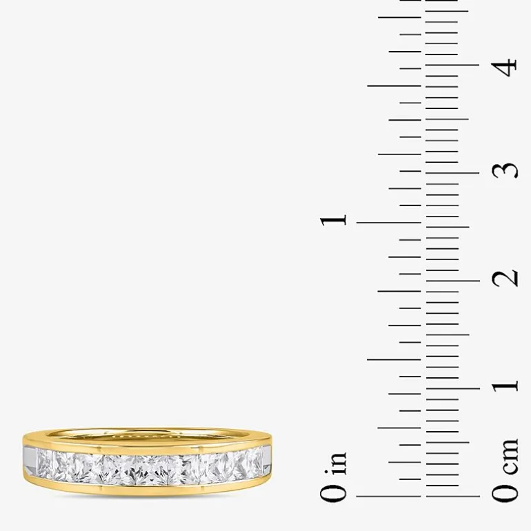 (F / Si2) Womens 1 CT. T.W. Lab Grown White Diamond 10K Gold Anniversary Band