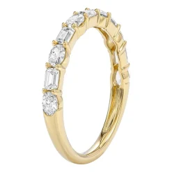 (F / Si2) Womens 1 CT. T.W. Lab Grown White Diamond 10K Gold Wedding Band