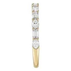 (F / Si2) Womens 1 CT. T.W. Lab Grown White Diamond 10K Gold Wedding Band