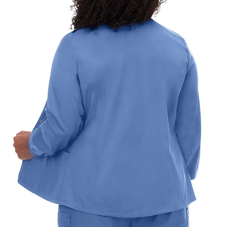 Fundamentals By White Swan 14740 Warm-Up Womens Plus Scrub Jackets