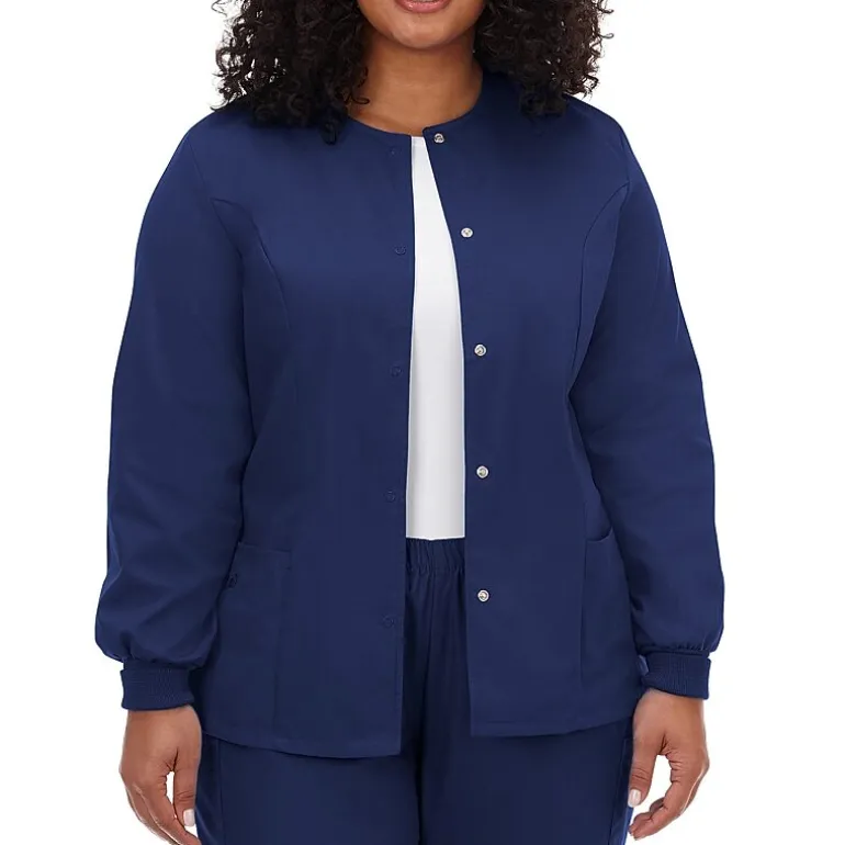 Fundamentals By White Swan 14740 Warm-Up Womens Plus Scrub Jackets