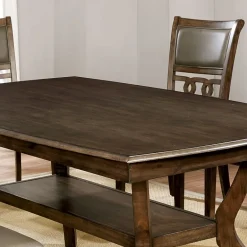 Furniture of America™ Burr Dining And Kitchen Collection Rectangular Wood-Top Dining Table