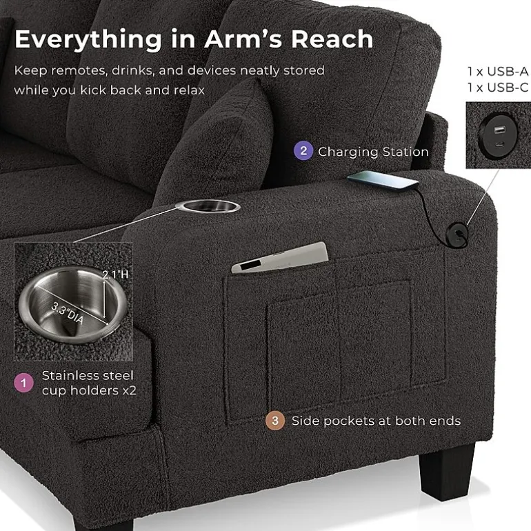 Furniture Of America Colby Upholstered Sofa