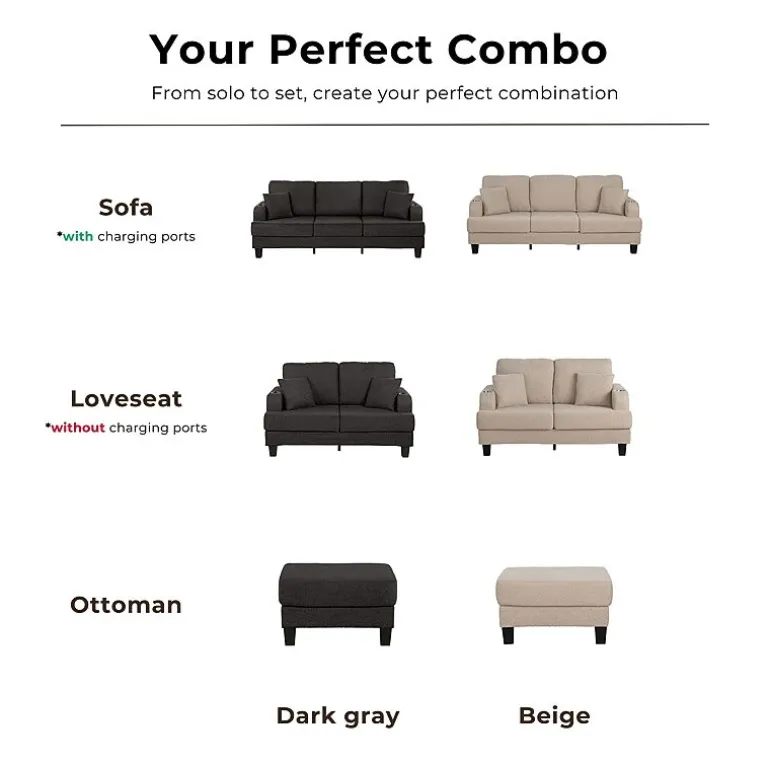 Furniture Of America Colby Upholstered Sofa