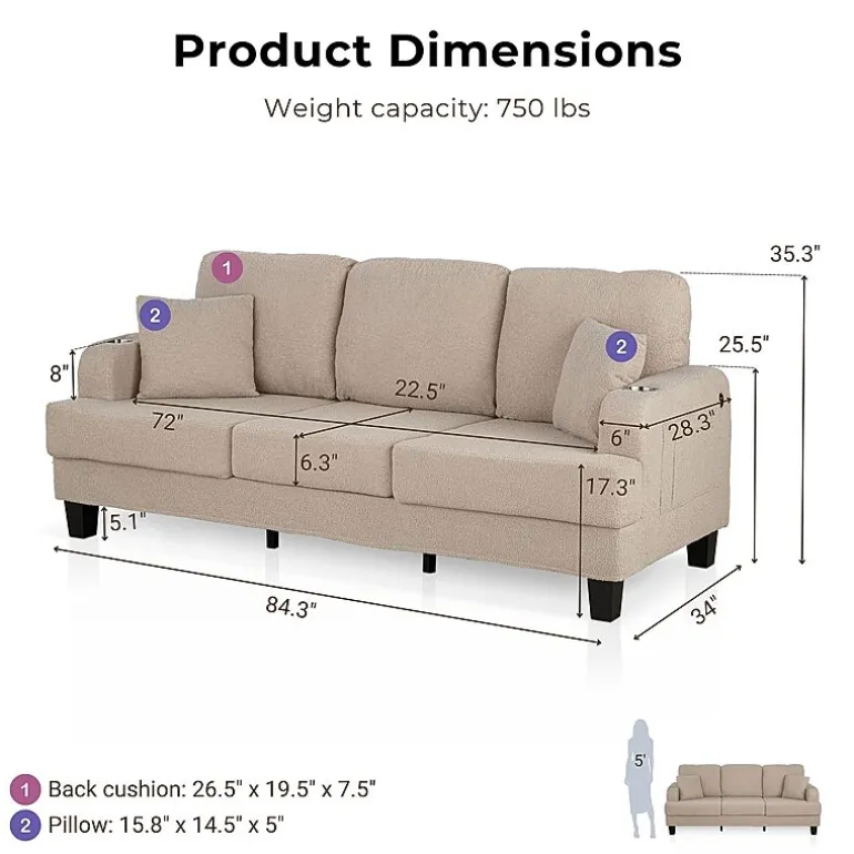 Furniture Of America Colby Upholstered Sofa