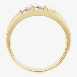 (F / Vs2) Mens 10MM 1 CT. T.W. Lab Grown White Diamond 10K Gold Wedding Band